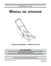 MTD 410 Push Lawn Mower Owners Manual page 21