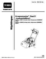 Toro 04021, 04200 Toro Greensmaster Flex 21 Owners Manual, 2005 page 1