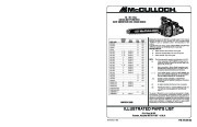 McCulloch 46cc 49cc 55cc MS1846AV 20 49 2049 MAC 4600 49 55 PM1846AV 2046 49 1849 Pro Mac 47 50 Silver Eagle 2818 3020 Timberbear 20 Chainsaw Service Parts page 1