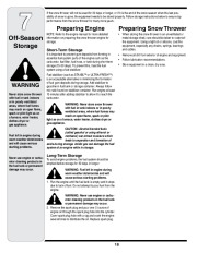 MTD 769-01275D E F Style Snow Blower Owners Manual page 18