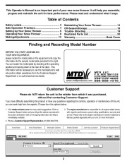 MTD 769-01275D E F Style Snow Blower Owners Manual page 2