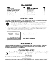 MTD Cub Cadet 928 SWE 933 SWE 945 SWE Snow Blower Owners Manual page 2