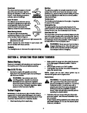 MTD Cub Cadet 928 SWE 933 SWE 945 SWE Snow Blower Owners Manual page 9