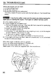 Honda HS80 Snow Blower Owners Manual page 33
