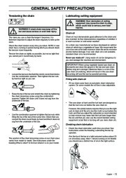 Husqvarna 345e 346XP 353 TrioBrake Chainsaw Owners Manual, 2006,2007,2008,2009,2010,2011 page 13