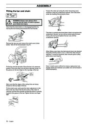 Husqvarna 345e 346XP 353 TrioBrake Chainsaw Owners Manual, 2006,2007,2008,2009,2010,2011 page 16