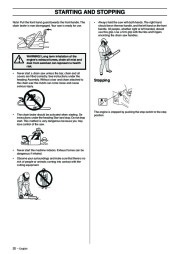 Husqvarna 345e 346XP 353 TrioBrake Chainsaw Owners Manual, 2006,2007,2008,2009,2010,2011 page 20