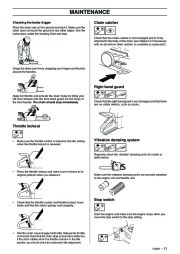 Husqvarna 345e 346XP 353 TrioBrake Chainsaw Owners Manual, 2006,2007,2008,2009,2010,2011 page 31