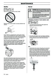 Husqvarna 345e 346XP 353 TrioBrake Chainsaw Owners Manual, 2006,2007,2008,2009,2010,2011 page 32