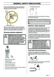 Husqvarna 345e 346XP 353 TrioBrake Chainsaw Owners Manual, 2006,2007,2008,2009,2010,2011 page 7