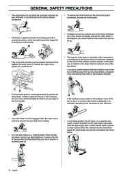 Husqvarna 345e 346XP 353 TrioBrake Chainsaw Owners Manual, 2006,2007,2008,2009,2010,2011 page 8