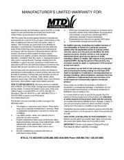MTD 262 S235 S265 Single Stage Snow Blower Owners Manual page 16