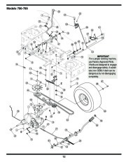 MTD 760 779 Hydrostatic Lawn Tractor Mower Parts List page 12
