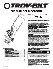 MTD Troy-Bilt TB144 4 Cycle Gardern Cultivator Lawn Mower Owners Manual page 41