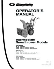 Simplicity 555 755 860 1693980 81 82 83 1694433 34 Series Snow Blower Owners Manual page 3