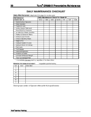 Toro Commercial Products GM580 D Preventative Maintenance Model No S 30580 30581 98995SL page 22