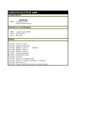 Toro Greensmaster 1600 Traction Unit Greensmaster Specs page 1