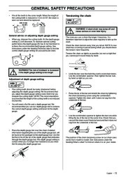 Husqvarna 61 268 272XP Chainsaw Owners Manual, 2003,2004,2005,2006,2007 page 13