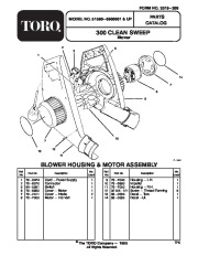 Toro 51580 300 Clean Sweep Parts Catalog, 1996 page 1