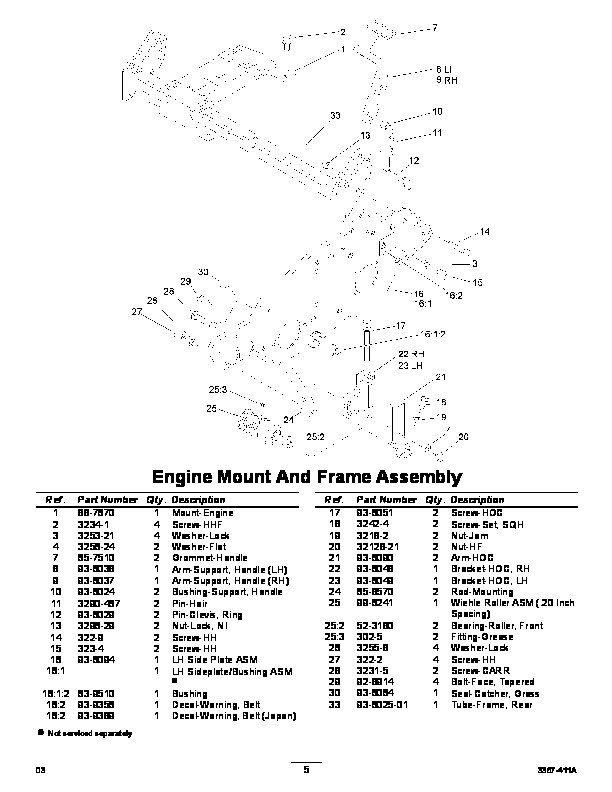 Toro 04034 Greensmaster 1000 Lawn Mower Parts Catalog, 2011