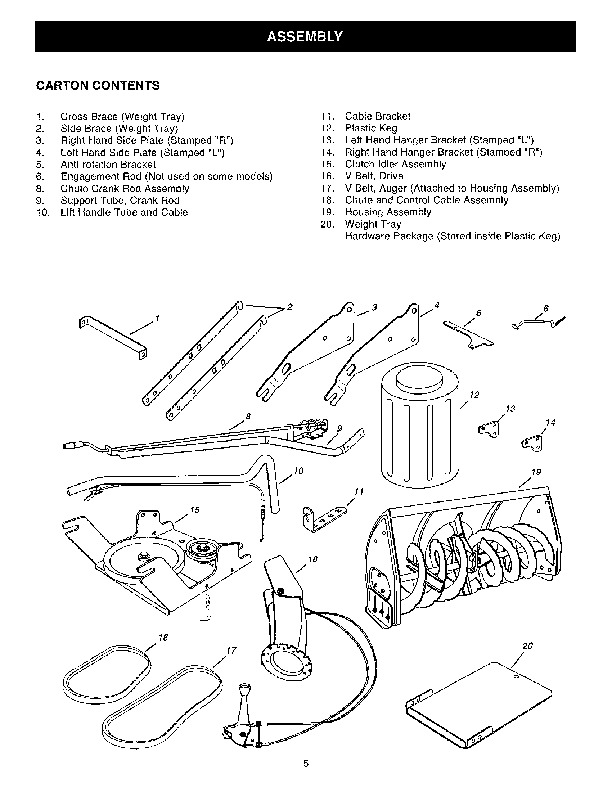 Craftsman Lawn Tractor snow blower attachment install guide